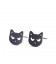 Fekete macska orvosi fém fülbevaló