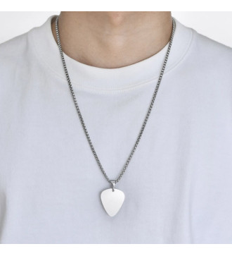 Nemesacél gitárpengető medál nyakláncon