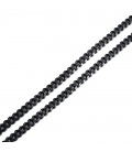 Sűrű láncszemes nemesacél nyaklánc  fekete bevonattal (60 cm - 5 mm)