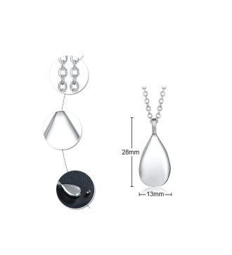 Csepp alakú, gravírozható nemesacél kegyeleti medál nyakláncon Csepp alakú, gravírozható nemesacél kegyeleti medál nyakláncon