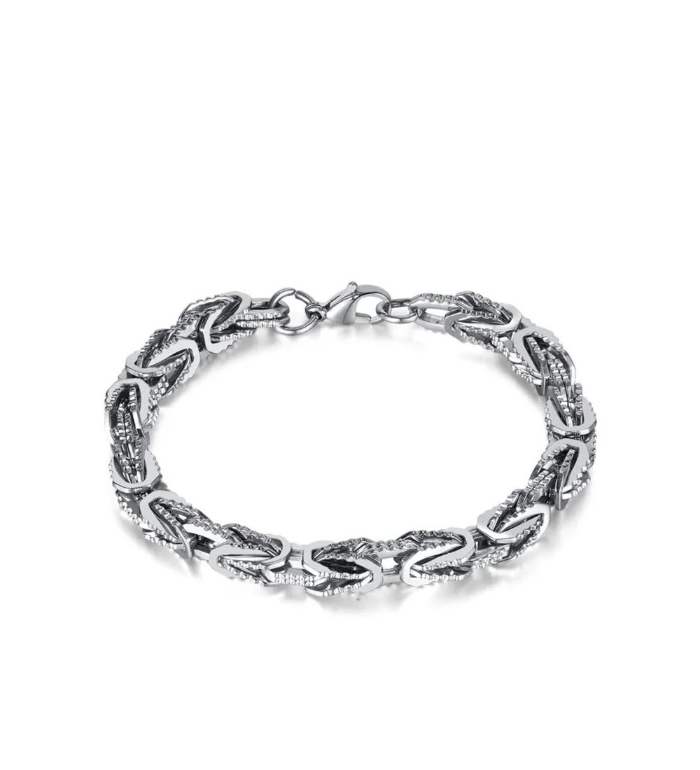 Vastag, egyedi láncszemes nemesacél karkötő