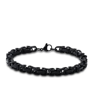 Bizánci stílusú nemesacél nyaklánc -ezüst