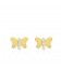 Kristályos pillangó, 14K arany fülbevaló