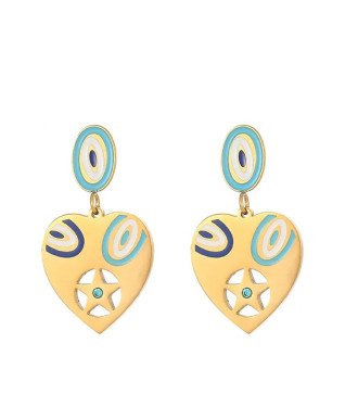 Mézi nemesacél fülbevaló