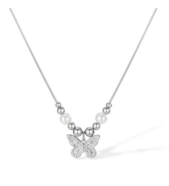 Sűrű láncszemes nemesacél nyaklánc (50 cm - 4 mm) arany bevonattal