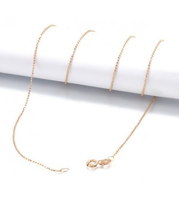 ékszer webshop Sterling ezüst nyaklánc, arany bevonattal - 50 cm