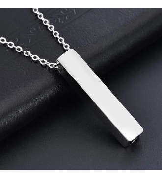 Nemesacél kegyeleti medál nyakláncon, kereszt dísszel Nemesacél kegyeleti medál nyakláncon, kereszt dísszel