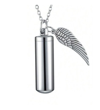 Wicca nemesacél nyaklánc AB csepp kristállyal