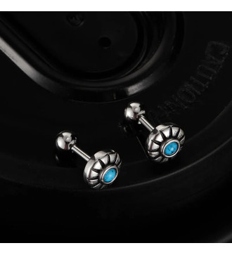 Türkiz köves, antik hatású fülbevaló