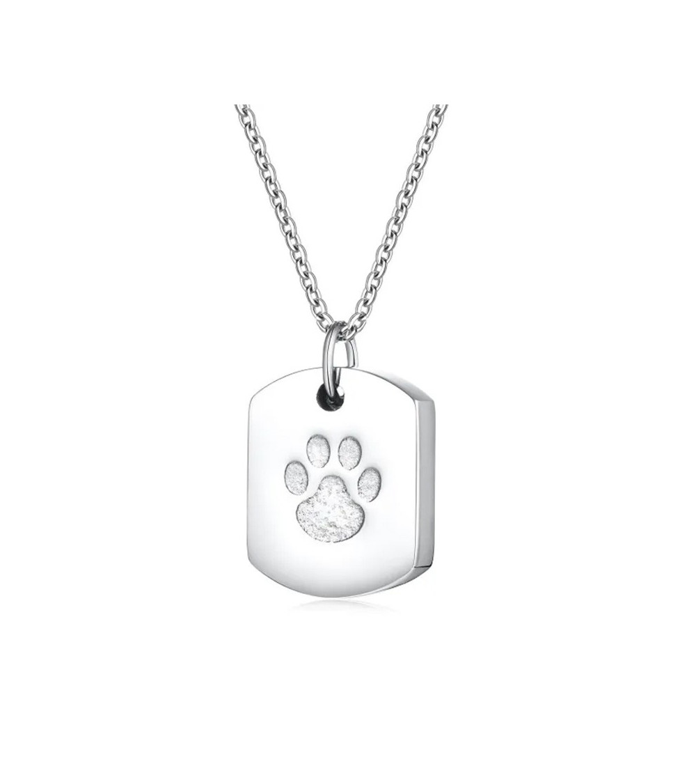 Nemesacél kisállat kegyeleti medál nyakláncon