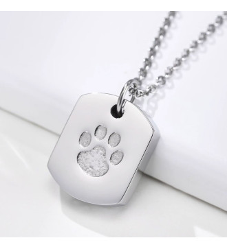 Nemesacél kisállat kegyeleti medál nyakláncon