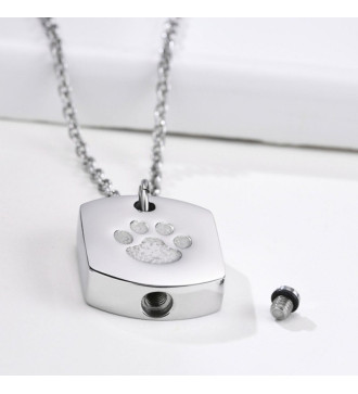 Nemesacél kisállat kegyeleti medál nyakláncon