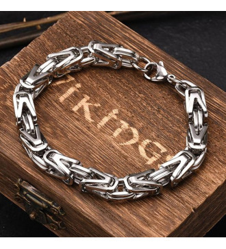 Vastag, V láncszemes férfi karkötő