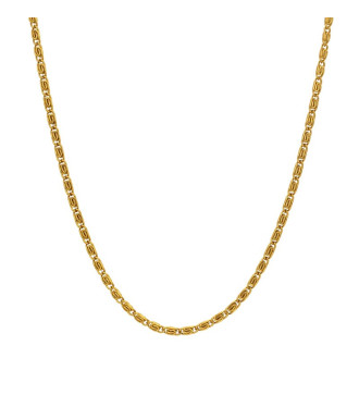 Szív díszes nemesacél nyaklánc rozé arany bevonattal