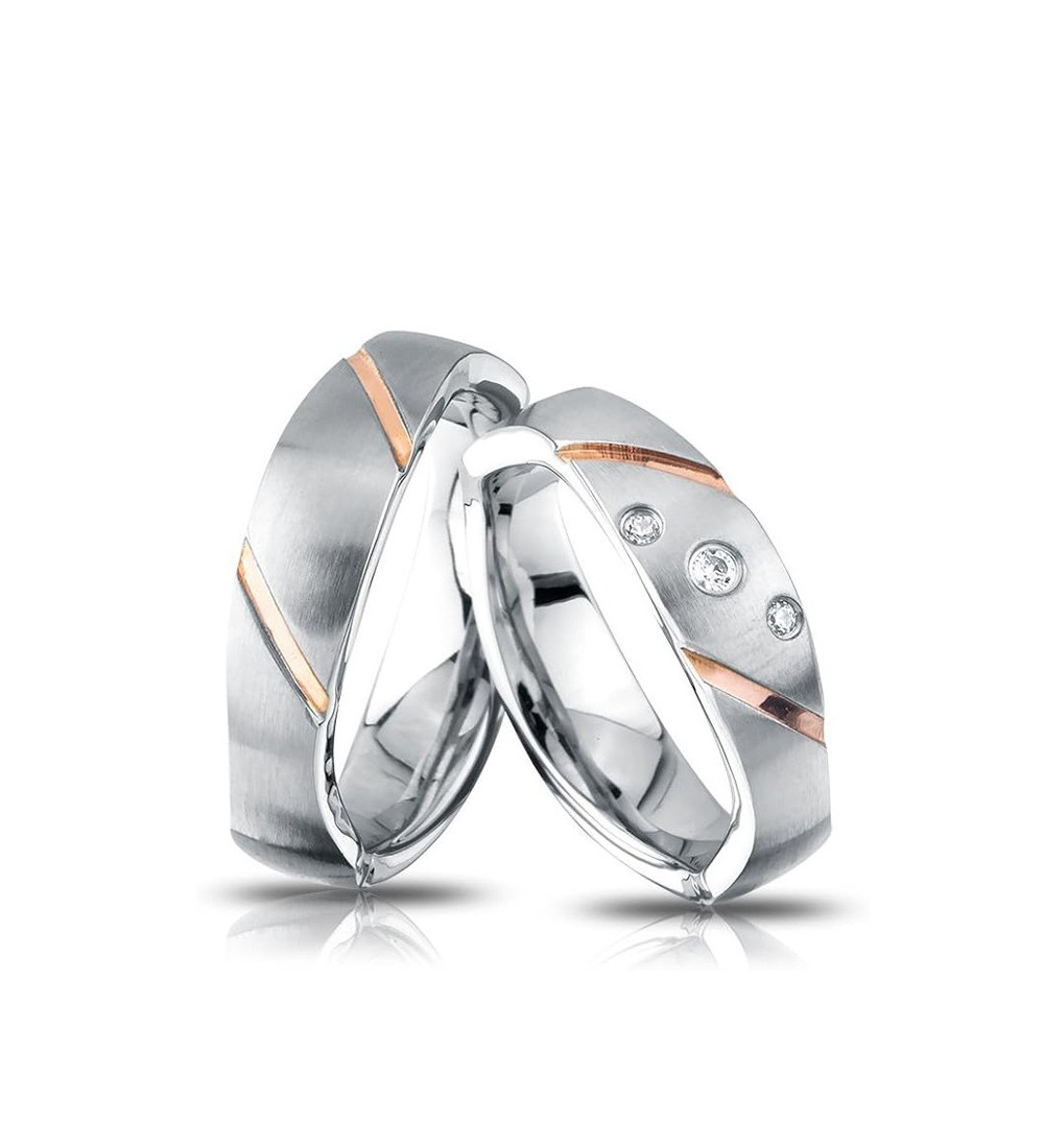 Horizon, hullámos kialakítású, női nemesacél karikagyűrű