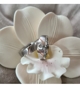 Horizon, hullámos kialakítású, férfi nemesacél karikagyűrű