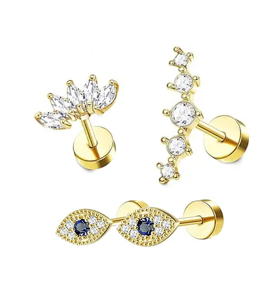 Evil eye 4 részes orvosi fém fülékszer szett