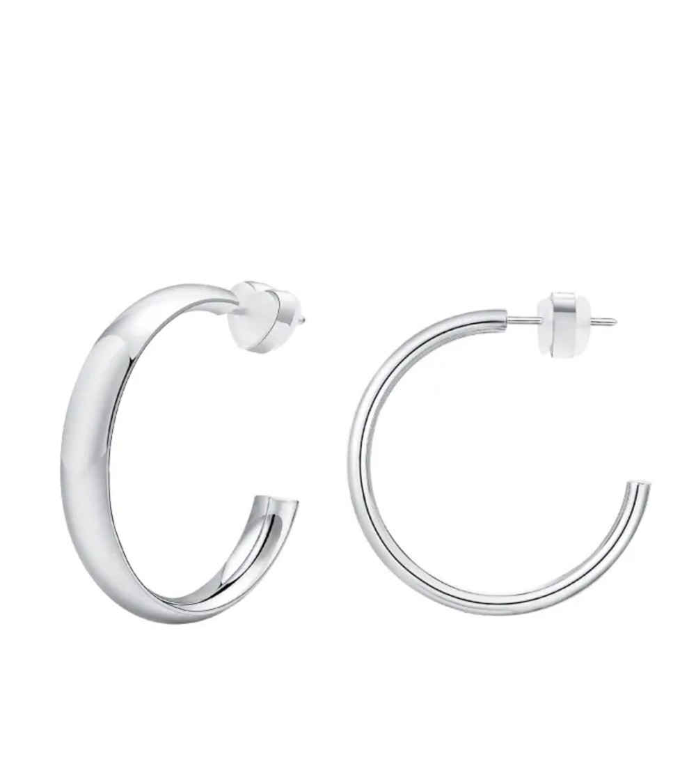 C alakú nemesacél fülbevaló