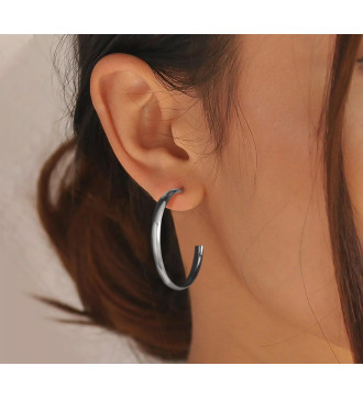 C alakú nemesacél fülbevaló