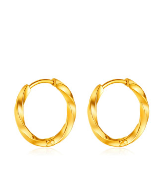 Isla aranyozott nemesacél karika fülbevaló