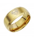Supergirl - aranyozott, női nemesacél gyűrű