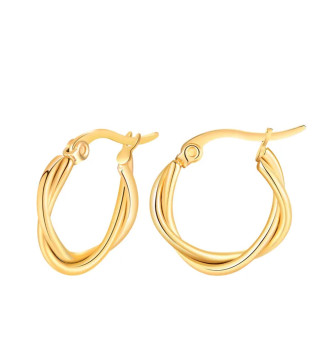 Evona fonott nemesacél karika fülbevaló