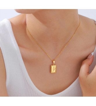 Tulipán nemesacél nyaklánc