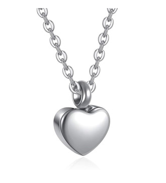 Ezüst szív, nemesacél kegyeleti urna medál nyakláncon