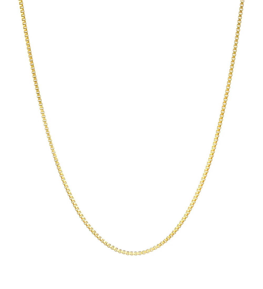 Vékony nemesacél nyaklánc, 18k arany bevonattal