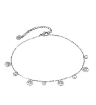 Nemesacél karkötő kristályokkal és életfa charmokkal