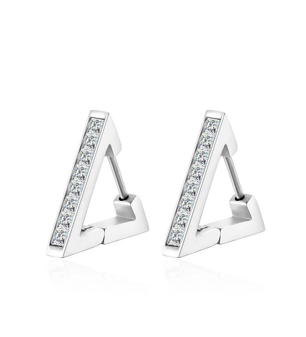 Kristályos háromszög orvosi fém fülbevaló Kristályos háromszög orvosi fém fülbevaló