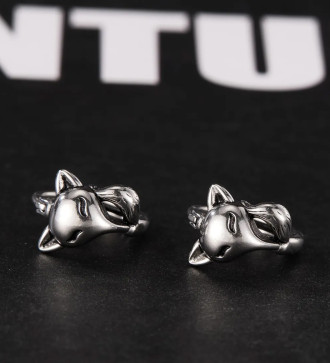 Róka orvosi fém fülbevaló