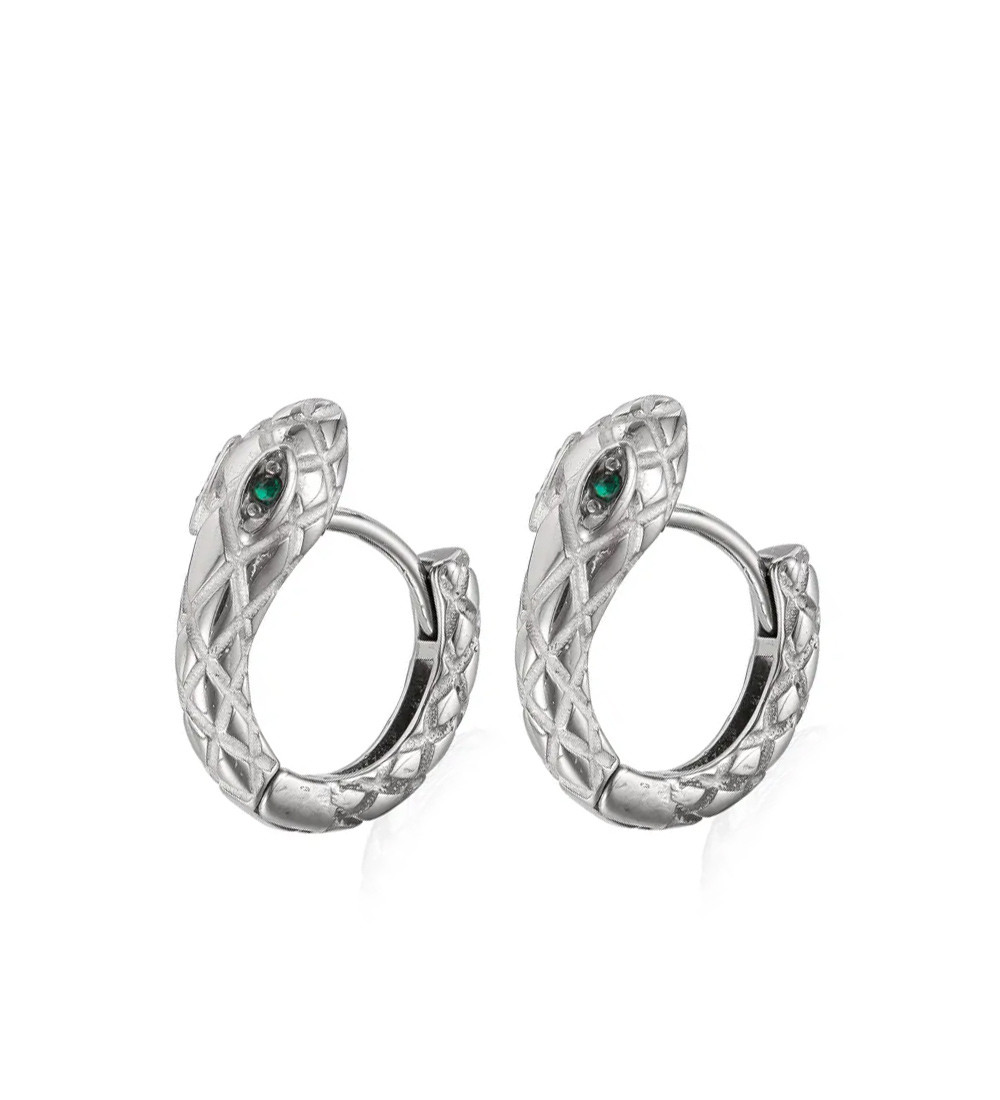 Kígyó orvosi fém fülbevaló