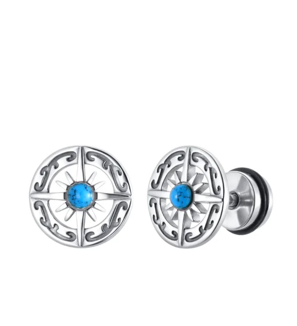 Iránytű orvosi fém fake plug fülbevaló