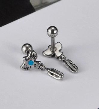 Sas nemesacél fülpiercing