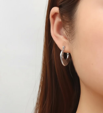 Freya vésett mintájú orvosi fém fülbevaló