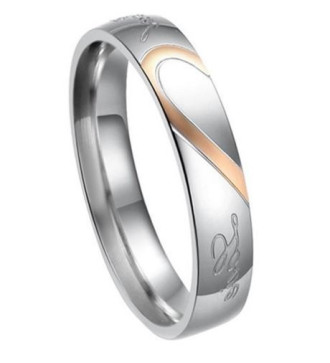 Női karikagyűrű felirattal, nemesacélból