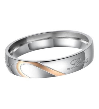 Női karikagyűrű felirattal, nemesacélból