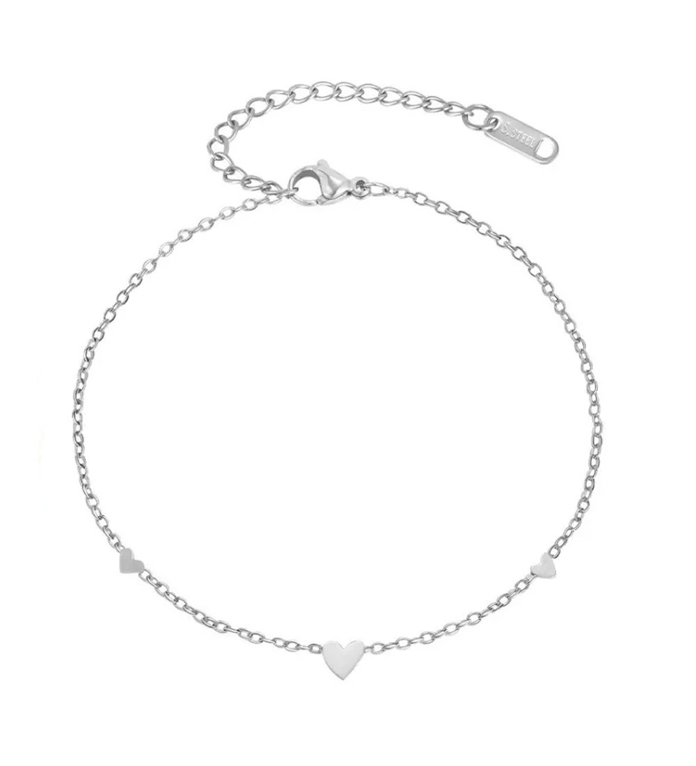 3 szív nemesacél bokalánc