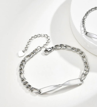 Möbius nemesacél páros karkötő szett