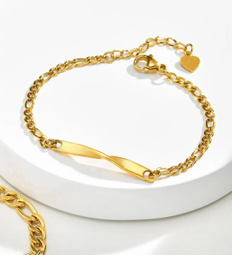 Möbius nemesacél páros karkötő szett