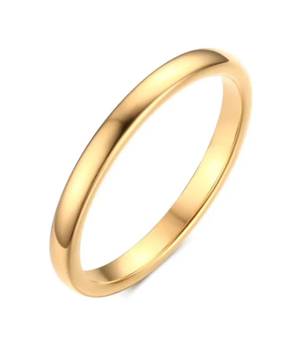 Vékony, klasszikus stílusú női tungsten karikagyűrű