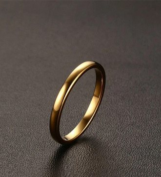 Vékony, klasszikus stílusú női tungsten karikagyűrű