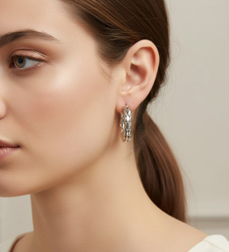 Sárkánykarika nemesacél fülbevaló