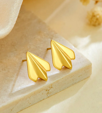 Papírrepülő nemesacél fülbevaló