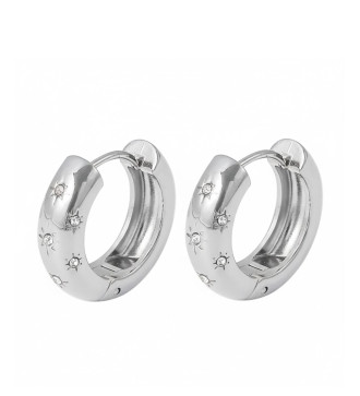 Ovális karika nemesacél fülbevaló