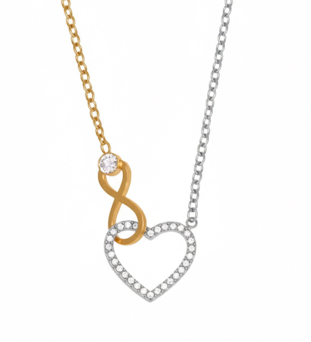 Infinity Love, kristályos nemesacél nyaklánc