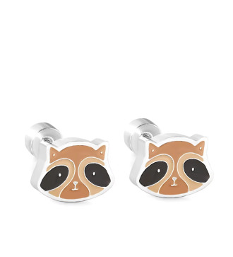 Mosómedve, orvosi fém kislány fülbevaló