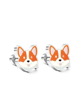 Kiskutya, orvosi fém kislány fülbevaló