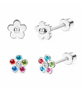 Zöld gyöngyös nemesacél fülbevaló, arany bevonattal